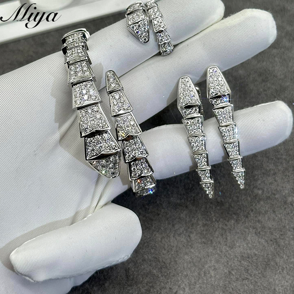 bvlgari 18K Gold Serpent-Coiled Full Diamond Bracelet Luxury Jewelry Wholesale for Women
