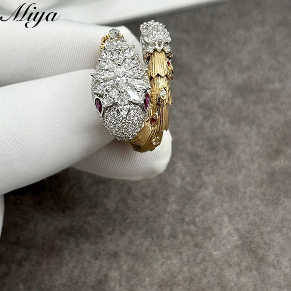 Bvlgari 18K Gold Serpent-Inspired Marquise Diamond Stud Earrings Luxury Jewelry Factory Wholesale