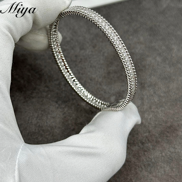 18K White Gold Full Diamond Vancleef Bracelet  Luxury Jewelry Factory Direct for Women