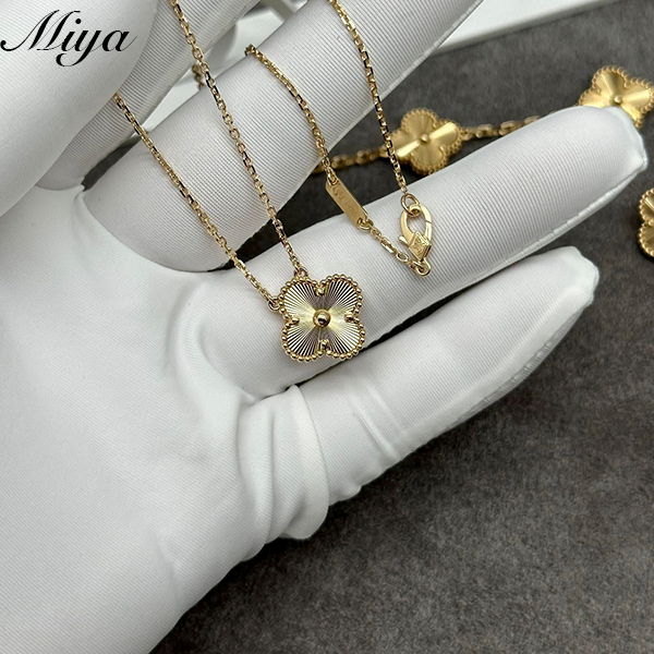 Van Cleef 18K Gold Beaded Clover Chain necklace Bracelet Ring Luxury Inspired Jewelry Wholesale  for Women