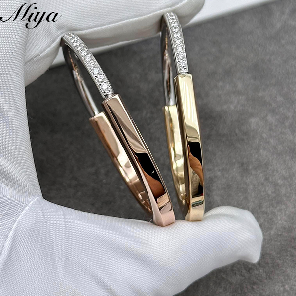 Tiffany Two-Tone 18K Gold Tiffany Twist Lock Bangle Wholesale for Women